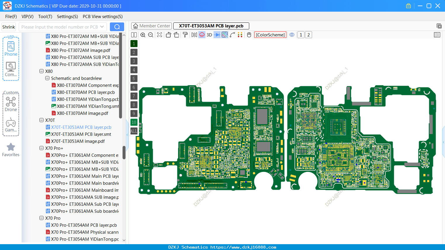 Vivo X70T-ET3053AM PCB Layer